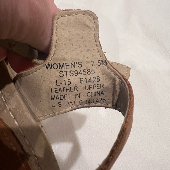 Women’s Tan/Camel Sperry Open Toe Wedge Heel Size 7.5 - Picture 9 of 9